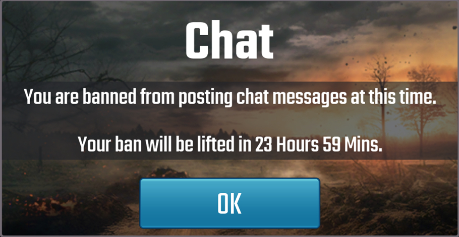Chat and Profile Bans – War Sniper Help and Support